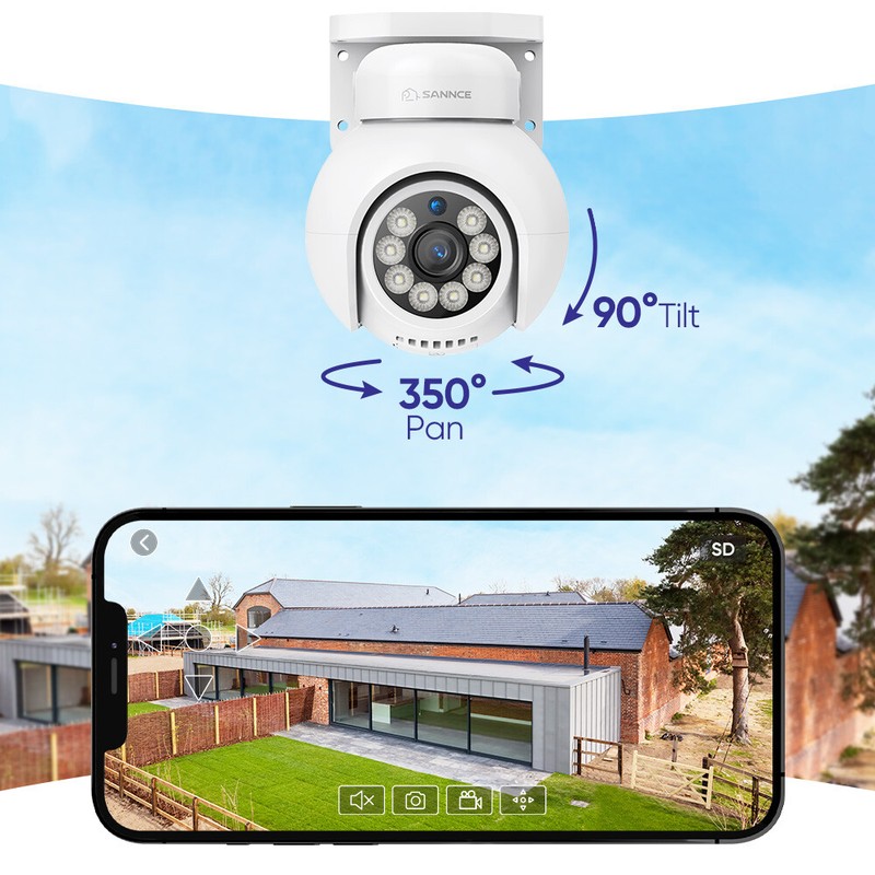 SANNCE 4K POE Security IP Camera Two Way Audio Outdoor Auto Tracking Color Night gallery