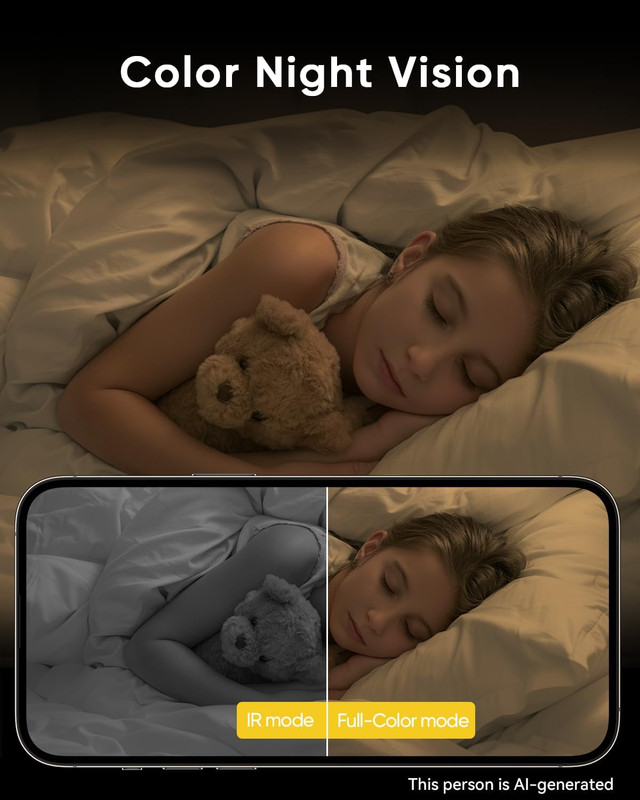 2K Cameras for Home Security, 2-Pack Indoor Camera with Night Vision, Pet Camera gallery