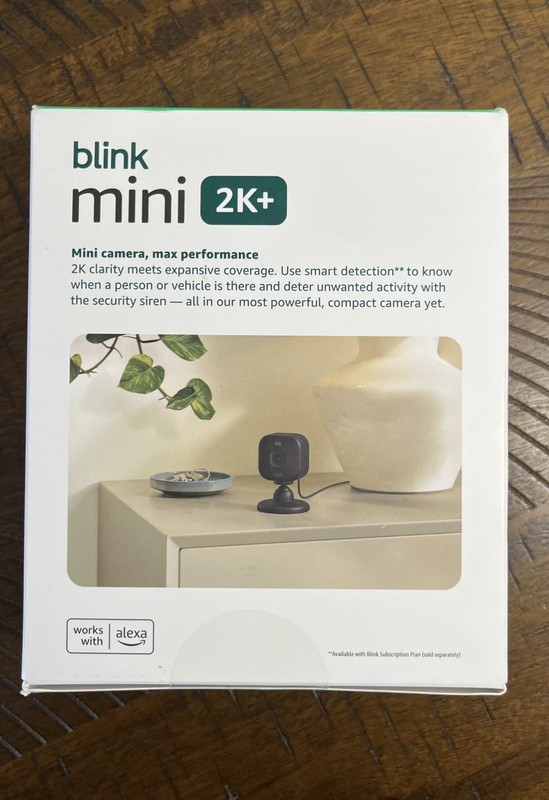 NEW 2 Pack of Blink Mini 2K+ Plug-in Indoor/Outdoor Cameras - BLACK gallery