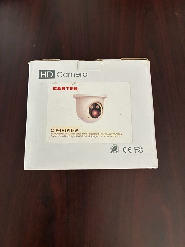 Cantek CTP-TV 19TE 2.8-12mm -2mp Outdoor HD-TVI/AHD Dome Camera See Photos.New gallery