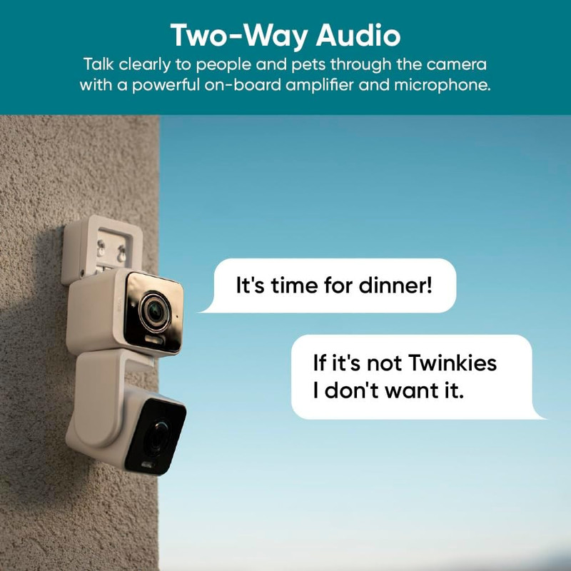 Duo Cam Pan Indoor/Outdoor IP65 2K 360° Pan/Tilt Smart Home Security Camera with gallery