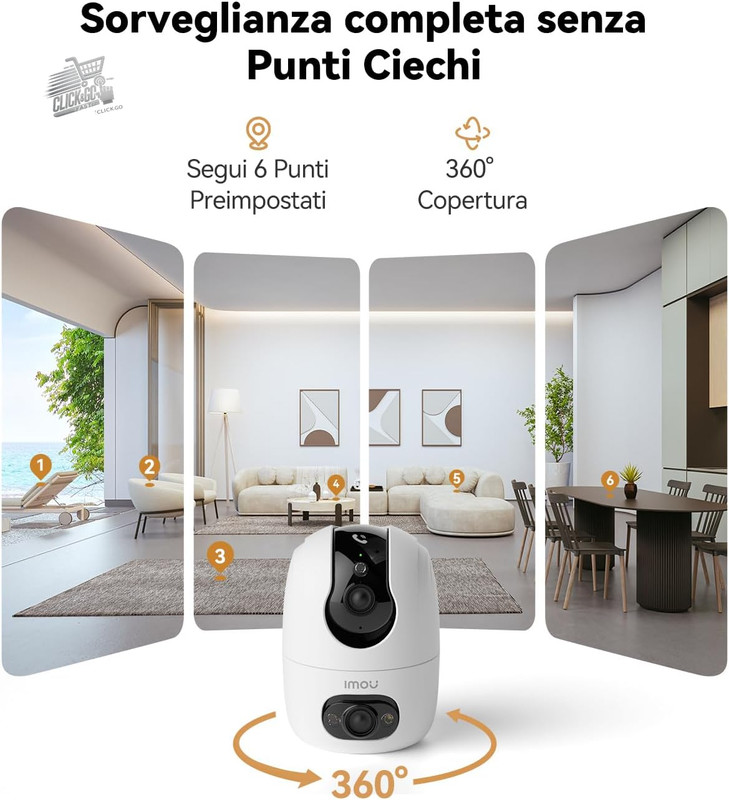Indoor Wi-Fi Camera 3K 6MP Dual Lens 360° PTZ 5G Surveillance AI Notturn gallery