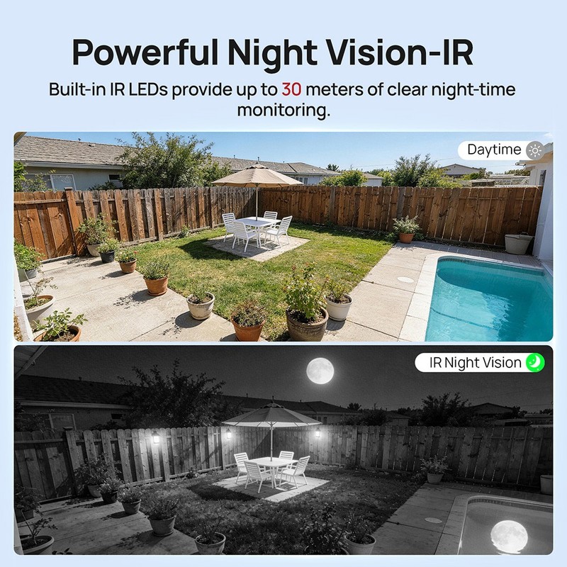 Vikylin 4MP POE IP Camera MIC Full Color+IR Dual Light Intrusion Tripwire Onvif gallery