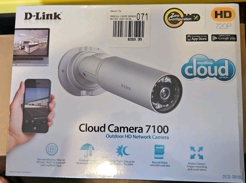D-Link DCS-7010L HD Network Outdoor Camera Color Bullet NIB Sealed $269 Retail