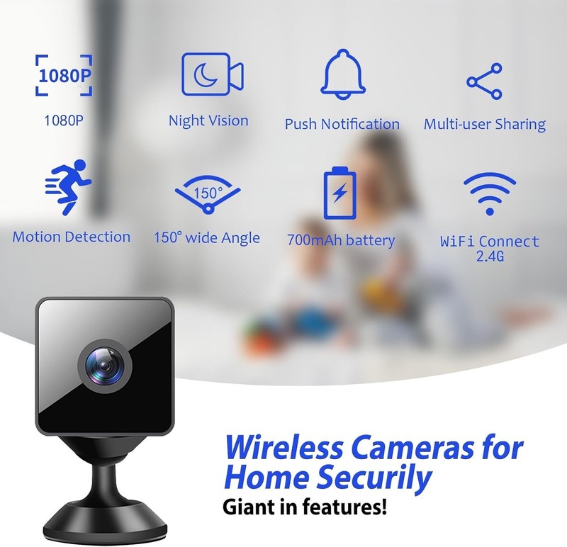 Portable WiFi Mini Camera with Motion Sensor and Night Vision for 2026 Security gallery
