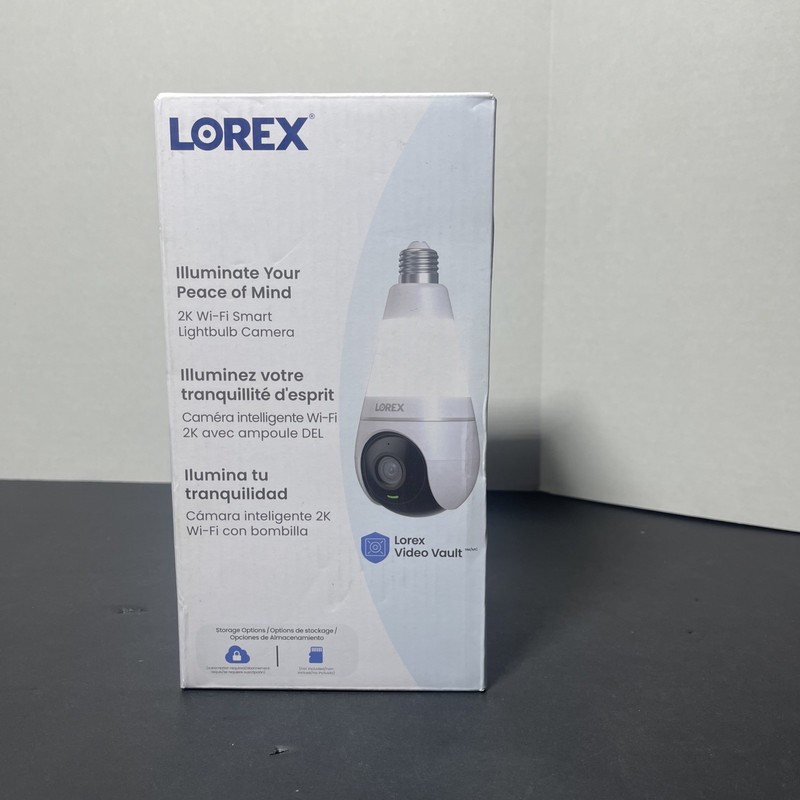 Lorex 2K Wi-Fi Smart LED Lightbulb Camera with Night Vision New In Sealed Box.
