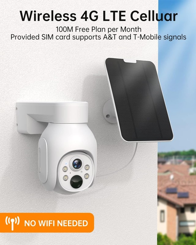 Cellular Security Camera,4G Wireless Security Camera Outdoor,No WiFi Security Ca gallery