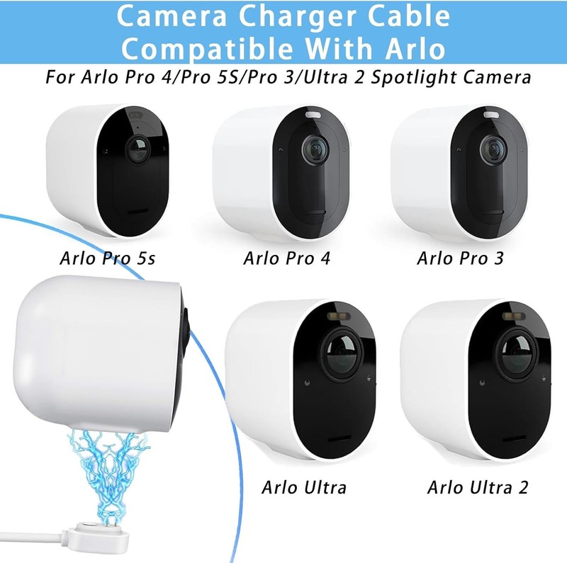 10FT Magnetic Camera Charger 2 Pack - Fast Charging Weatherproof Power Adapter gallery