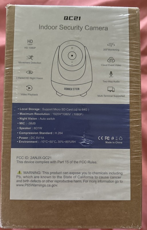 Konnek Stein Indoor Security Camera QC21SE Wireless Home IP Camera