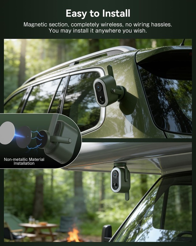 Xega 4G LTE Cellular Camping Camera Magnetic Built in SIM Card 2K HD... gallery