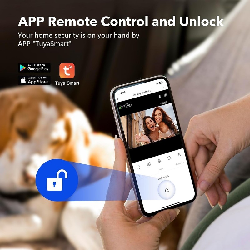 Bvavo Wireless Doorbell Camera Monitor Video, HD Phone & 7" Display +2-Way Audio gallery