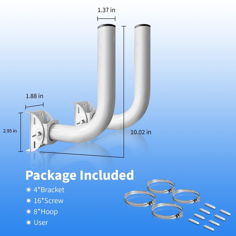 2 Pack Adjustable Universal Wireless Bridge Bracket Mount, Pole and Wall-Moun... gallery
