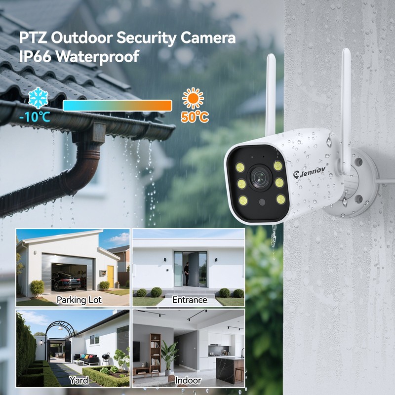 JENNOV 5MP Two Way Audio Wireless Security Camera IP Network Color Night Vision gallery