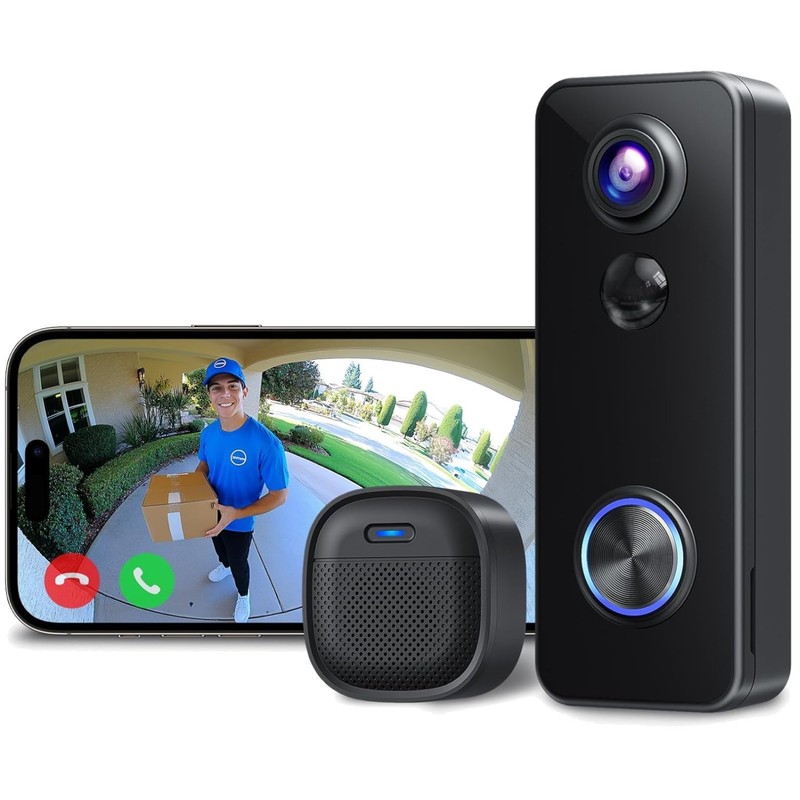 Rechargeable Battery Doorbell with Local & Cloud Storage