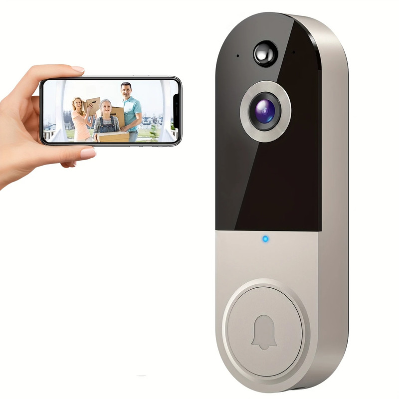 1080P HD Video Doorbell w/ AI Motion Detection, Night Vision & Two-Way Audio