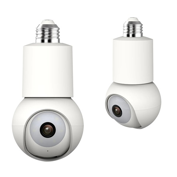 Eco4Life Sc-Ripc-2006 Wi-Fi 2K 1440P Smart Ptz Light Bulb Security Camera, Sc-R