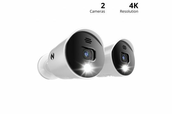 BEST PRICE 2 pack Night Owl DP8 4k Wired Bullet Spot Light Cameras CAM-2PK-DP8L