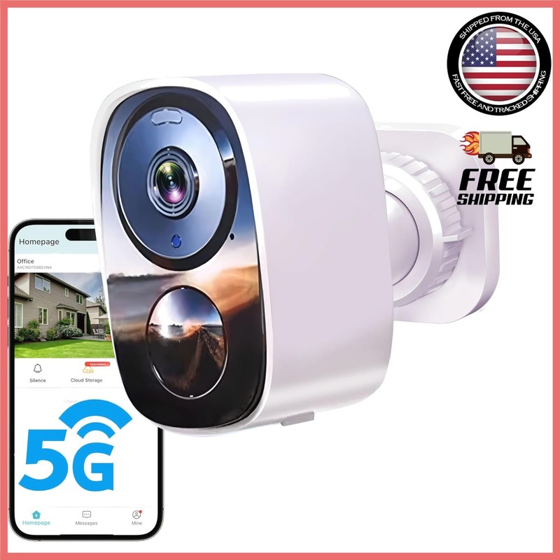 Advanced 2K Security Camera with Free Cloud Storage & 1-6 Battery Life