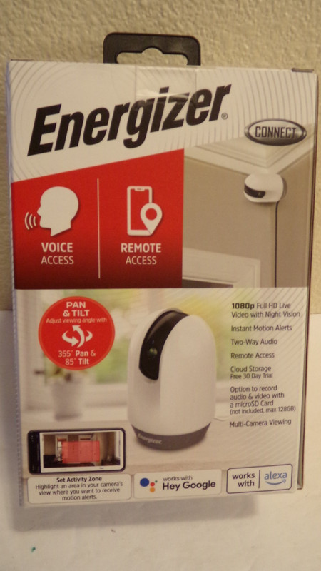 Energizer 1080p Indoor WIFI Security Camera New No Hub Needed Night Vision gallery