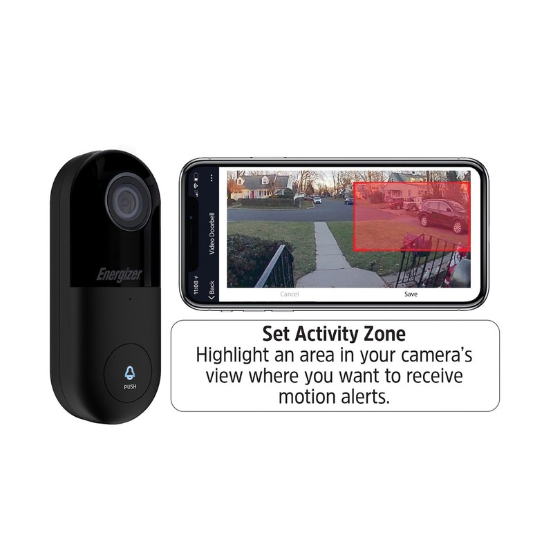 Energizer Connect Smart (2K QUAD HD) 5GHz Wired Video Doorbell - Black gallery