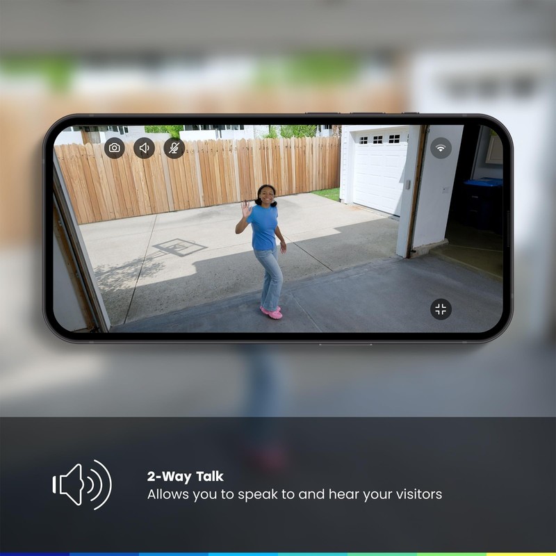 2K Smart Wi-Fi Garage Camera - Night Vision, Wide-Angle, 2-Way Audio, Motion Ale gallery