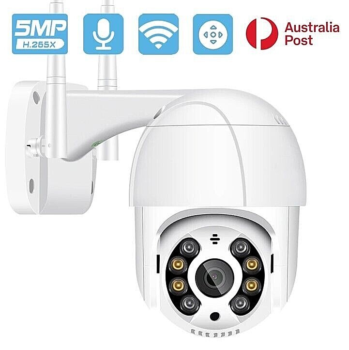 5MP PTZ IP Outdoor Camera WiFi Audio 1080P Wireless Security Night Vision Track