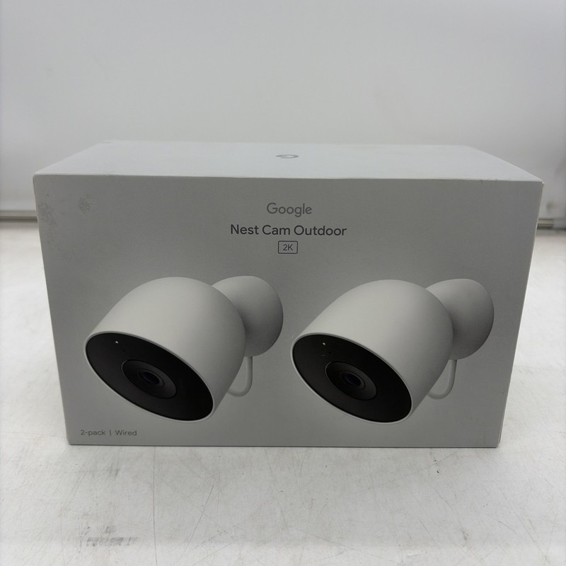 Google Nest Cam Outdoor Wired 2nd Gen (2-Pack) 2K – New/Damaged Box
