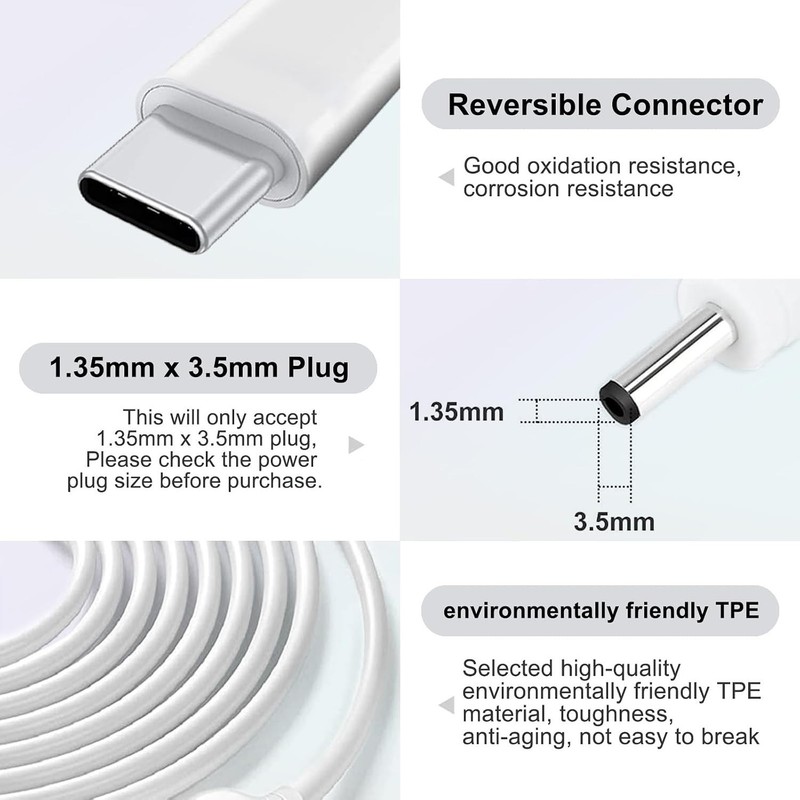 Ring Stick Up Cam Charger Cord - 13.1ft Weatherproof Power gallery
