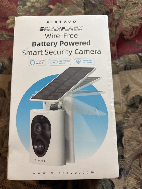 SolarFlask Solar Security Cameras Wireless Outdoor 2K Starlight Lens Battery Pow