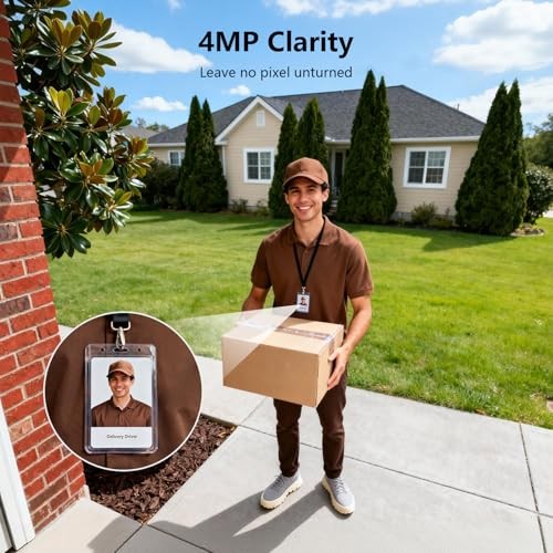 4MP Solar Security Camera Wireless Outdoor, 355° Pan Tilt Motion 1-Cam Solar gallery