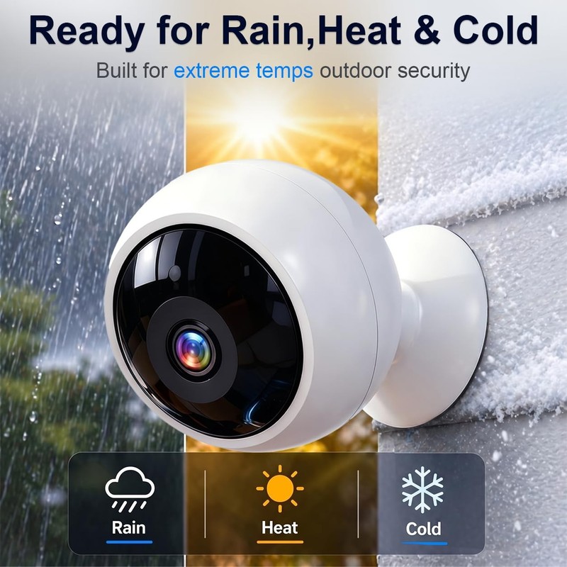 Cameras Wireless Outdoor Magnetic: Install-Indoor 2K WiFi - Long Battery Life... gallery