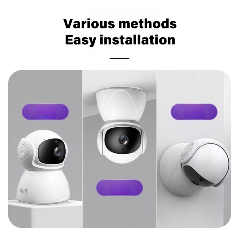 Wireless Indoor Camera Panoramic Viewing Night Sight Feature Remote Control Via gallery