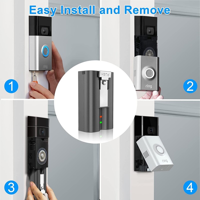 2-Pack V4 Battery for Ring-Doorbell Camera 2/3/4, Stick-Up Cam (2nd & 3rd Gen), gallery