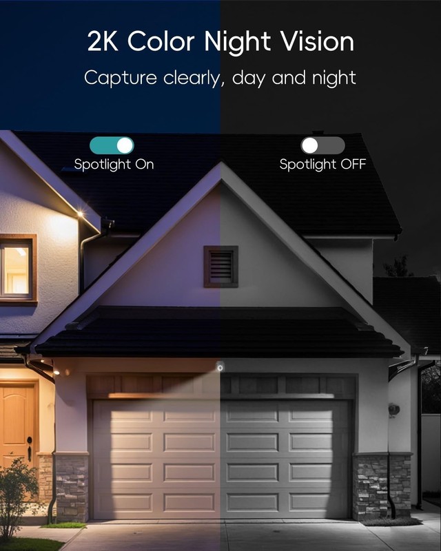 2K 3MP Wired Camera for Home Security, 2.4G/5G WiFi Security Camera Outdoor, ... gallery