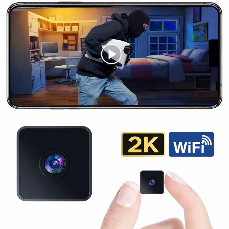 Mini Cámara Oculta Wifi Espía Inalámbrica 2K HD Niñera Camara Para Anorid y iOS gallery