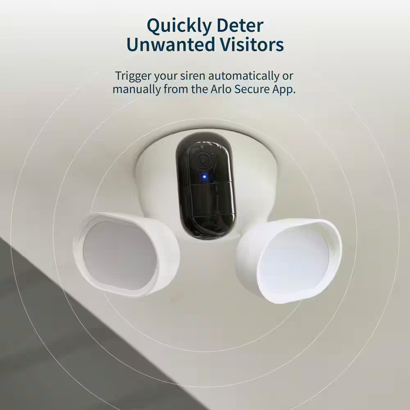 Outdoor Smart Hardwired Floodlight 2K HDR Security Camera with 160-Field of View gallery