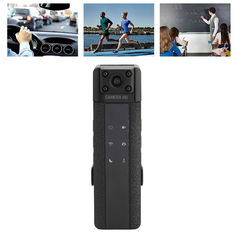 WiFi Body Cam Wireless 170° Wide Angle Clip On Mini Camera For Photo Video
