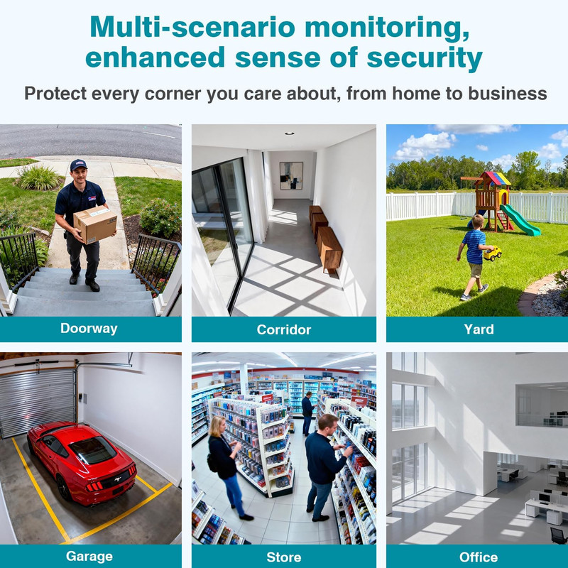 10CH Expandable Wireless Security Camera System with 10.1" Monitor 4Pcs 5MP Indo gallery