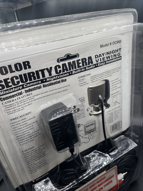 Wiscomm OC960 Color Security Camera with 100ft Cable - Day/Night, Audio gallery
