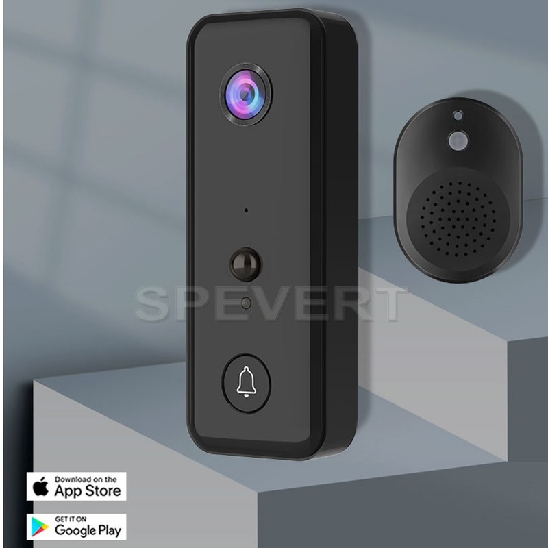 Wireless 2.4GH WiFi Video Doorbell Camera w/Chime Ringer Motion PIR Human Detect gallery