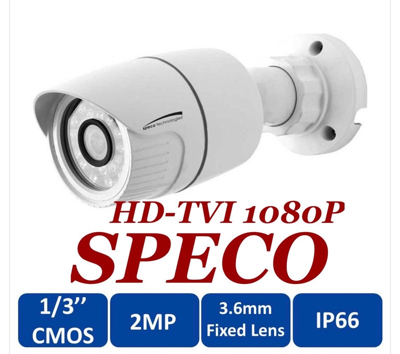 Speco VLB2TW Security Color Camera W/ 2MP 3.6mm HD-TVI 1080P / 960H Analog NEW!