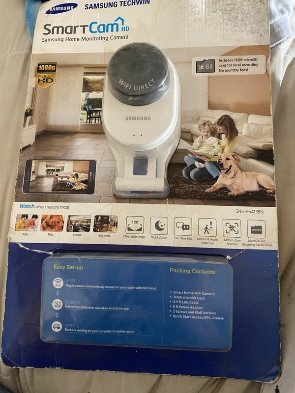 Samsung Techwin SmartCam HD Home Monitoring Camera SNH-E6413BN (New)