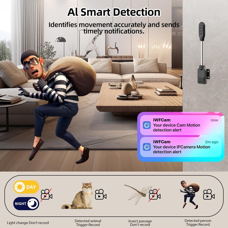W8 Compact Indoor Plug-in Mini smart Home Security Camera, Support 5GHz & 2.4... gallery