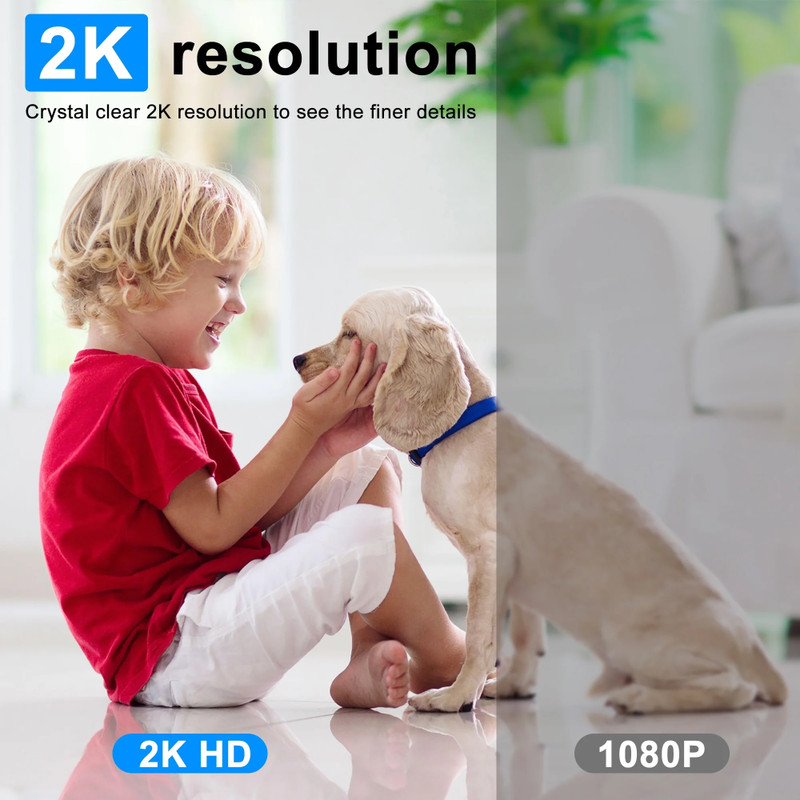 2K Baby Monitor Camera Indoor WiFi 5GHz 360° PTZ Two-Way Audio Motion Tracking gallery