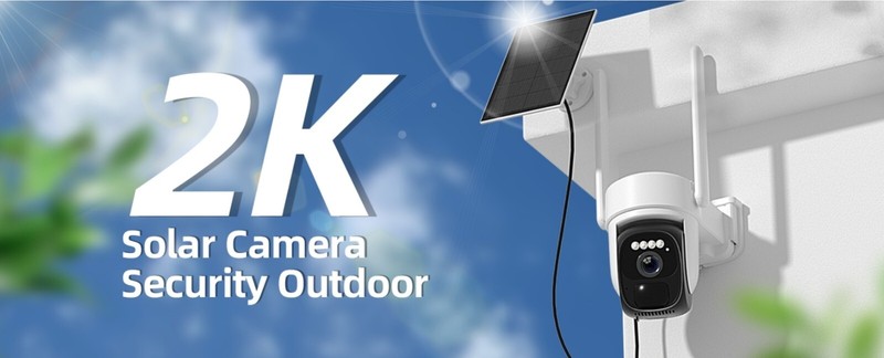 2K Security Camera Wireless Outdoor, 4X Hybrid Zoom Solar Camera,... gallery