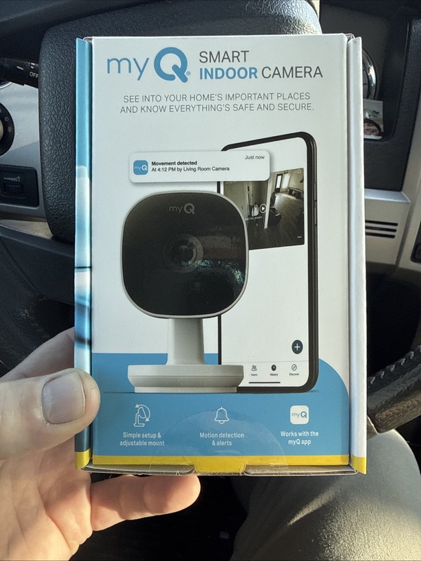 MyQ Smart Indoor HD Camera 1080p, Night Vision, Motion Detection, Two-Way Audio