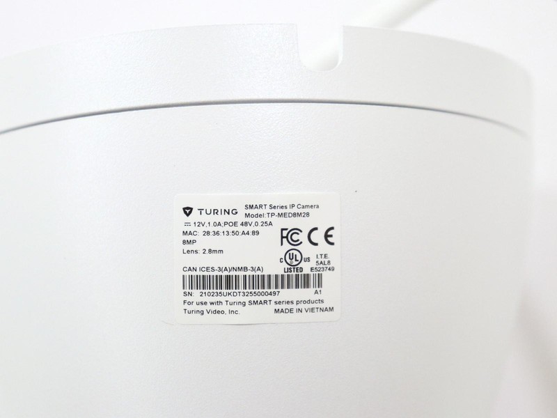 Turing Turret Camera TP-MED8M28 Smart Series IP Camera 2.8mm Lens gallery