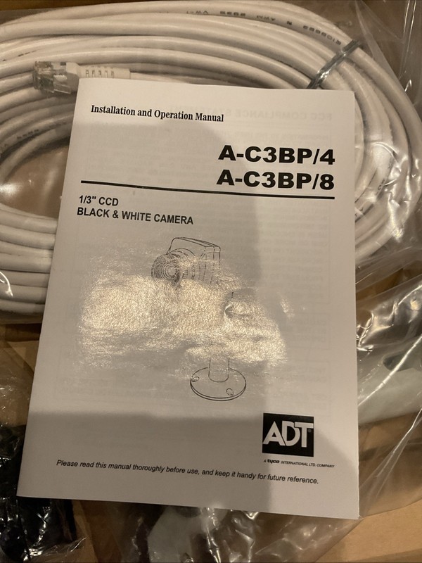 ADT 1/3” CCD B/W Camera Model A-C3 BP/4 New gallery