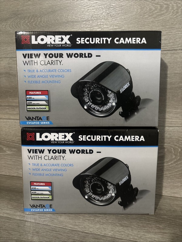 Lot of 2 LOREX Surveillance Cameras Model CVC6930 Series Black New In Sealed Box gallery