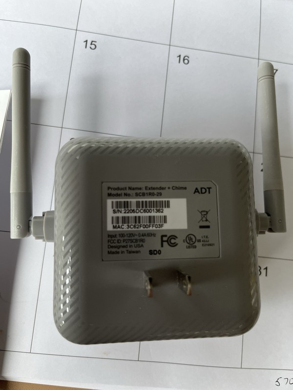 Blue by ADT Extender+ Chime SCB1R0-29 Pearl Gray W/start Guide gallery